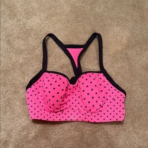 VSX Pink and Black Polka Dot Bra